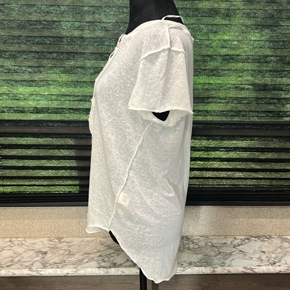 FREE PEOPLE WE THE FREE Women’s Kia Button Front Henley Ivory Large‎ NWT - Picture 5 of 8